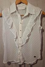 Wit Blousje met Ruffles - XS, Kleding | Dames, Wit, Ophalen of Verzenden, Zo goed als nieuw, Maat 34 (XS) of kleiner