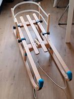 Houten slee Klappbar 1100 & rugleuning, Kinderen en Baby's, Speelgoed | Buiten | Sleeën, Ophalen, Rugleuning, Zo goed als nieuw