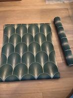 Behang donkergroen met gouden details, Ophalen of Verzenden, Minder dan 10 m²