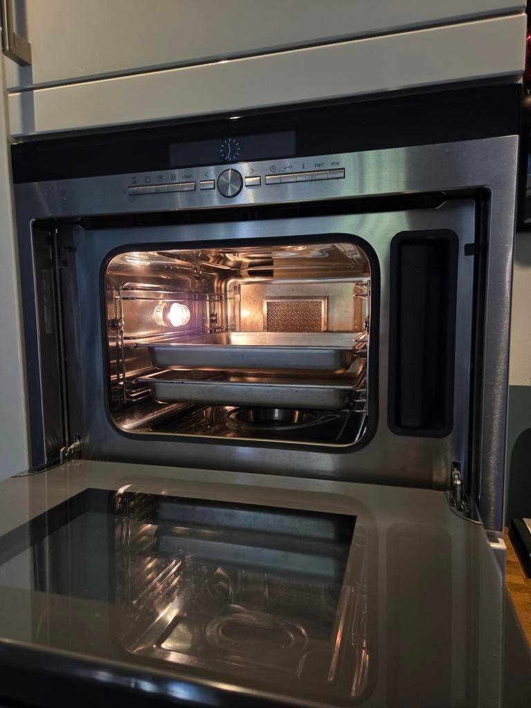 Deze week €200,- Siemens Stoomoven, Gebruikt, Hete lucht, 45 tot 60 cm, Ophalen