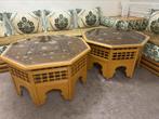Marokkaanse tafels , boxen en kleine tafels, Rond, Ophalen of Verzenden, Zo goed als nieuw, Hout