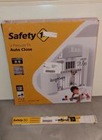 Safety 1st auto close traphekje + verlengstuk, Kinderen en Baby's, Traphekjes, Gebruikt, Ophalen of Verzenden, Klemhekje, Metaal of IJzer