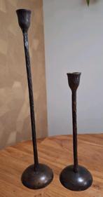 2 antieke bronzen kandelaars kandelaar sia, Huis en Inrichting, Woonaccessoires | Kandelaars en Kaarsen, Ophalen of Verzenden