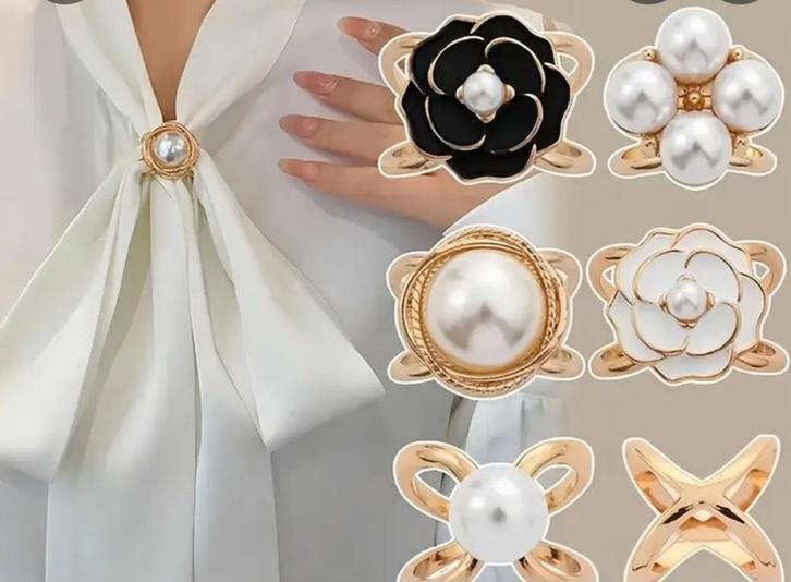 Elegante Sjaal Broche, Sieraden, Tassen en Uiterlijk, Manchetknopen, Nieuw, Overige materialen, Verguld, Ophalen of Verzenden