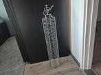 Vintage metalen CD-houder, retro design met gitaarfiguur, Huis en Inrichting, Woonaccessoires | Cd- en Dvd-rekken, Ophalen, Zo goed als nieuw
