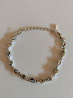 Armband S925 zilver met hartjes en zirkoontjes., Ophalen of Verzenden, Nieuw, Zilver, Zilver