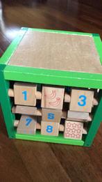 Houten kubus, Kinderen en Baby's, Speelgoed | Houten speelgoed, Ophalen, Zo goed als nieuw, Overige typen