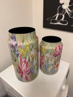 2 stalen vazen., Ophalen, Overige kleuren, Minder dan 50 cm, Glas