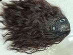 Donkerbruine Haartopper synthetisch haar wavy, Zo goed als nieuw, Pruik of Haarverlenging, Verzenden