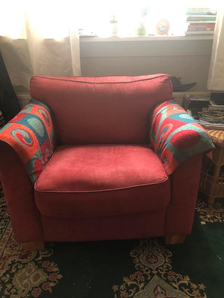 Love Seat - brede fauteuil, Huis en Inrichting, Fauteuils, Gebruikt, Stof, 75 tot 100 cm, 75 tot 100 cm, Ophalen of Verzenden