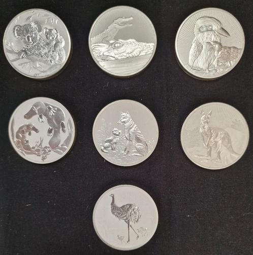 7x 2 oz Next Generation Zilver Munten 2018 t/m 2024, Postzegels en Munten, Edelmetalen en Baren, Zilver, Ophalen of Verzenden