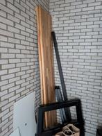 SKOGSTA eettafel + 5 ODGER stoelen – Op te halen in Rijswijk, Ophalen, Gebruikt, 200 cm of meer, 50 tot 100 cm
