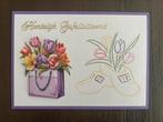 Geborduurde 3D kaart tulpen, Ophalen of Verzenden, Nieuw, Overige thema's