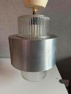Vintage Plafondlamp met Glas en Metaal, Ophalen of Verzenden, Gebruikt, Glas