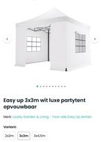Partytent luxe met zijwanden 3x3 meter. Wit., Tuin en Terras, Partytenten, Ophalen, Partytent, Minder dan 4 meter, Minder dan 5 meter