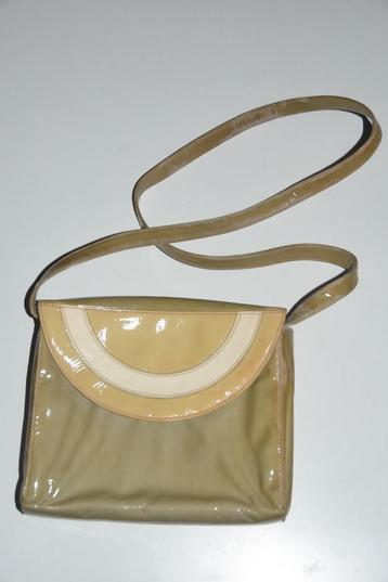 Italo Colombo handtas damestas beige-groen lak schoudertas beschikbaar voor biedingen