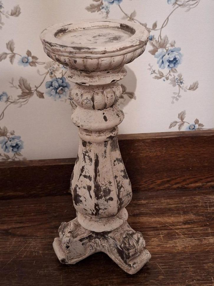 Stenen kaarsenstandaard, pilaar, Huis en Inrichting, Woonaccessoires | Zuilen en Pilaren, Zo goed als nieuw, Ophalen