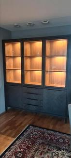 Mooie zwarte buffet kast parket( visgraad)ingelegd, Huis en Inrichting, Ophalen, 200 cm of meer, 150 tot 200 cm, Zo goed als nieuw