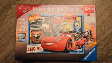 Twee puzzels van Cars - 1 stukje mist één puzzel  beschikbaar voor biedingen