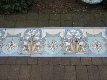 Unieke jugendstil geveltegels 48 cm hoog, vorstbestendig beschikbaar voor biedingen