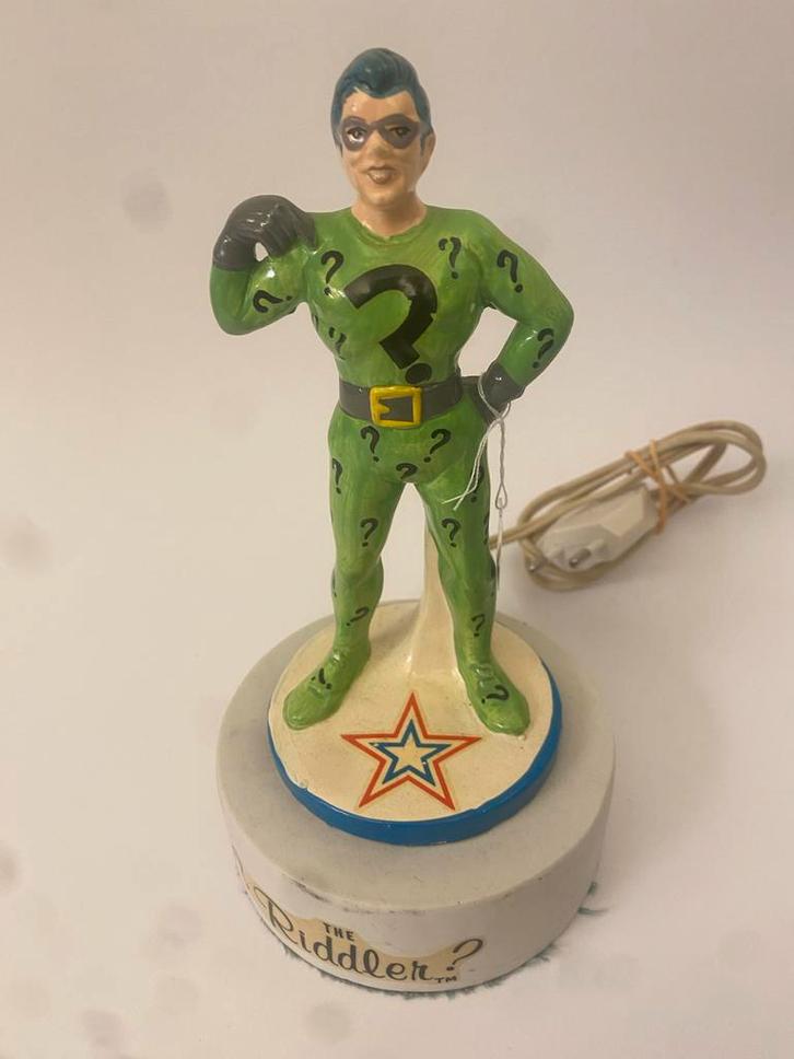 The Riddler Nachtlampje - 1978 Keramiek Figuur, Huis en Inrichting, Lampen | Vloerlampen, Gebruikt, Minder dan 100 cm, Overige materialen