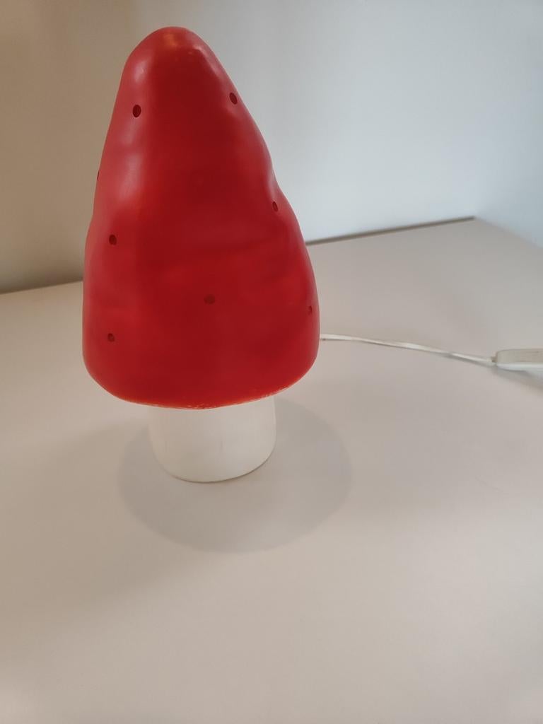 Vintage paddestoel lamp, Ophalen, Kunststof, Gebruikt, Minder dan 100 cm