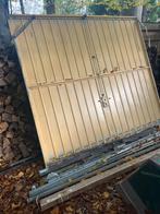 Garage deur metaal met motor, Ophalen, Gebruikt, 120 cm of meer, Garagedeur