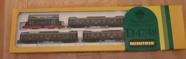 D-trein met een E44 uit de dertiger jaren, Hobby en Vrije tijd, Modeltreinen | N-Spoor, Zo goed als nieuw, Treinset, Gelijkstroom