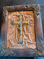 Antiek kruis in lijst, Antiek en Kunst, Ophalen of Verzenden