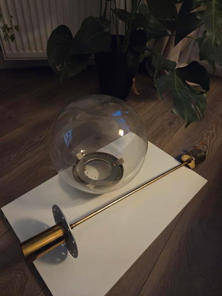 RAAK Amsterdam Gouden Hanglamp, Venetiaans glas, Huis en Inrichting, Lampen | Hanglampen, Gebruikt, Minder dan 50 cm, Glas, Metaal