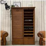 Oude mooie dubbele roldeurkast Kast Archiefkast, Ophalen, Gebruikt, Vintage Officestijl, 50 tot 100 cm