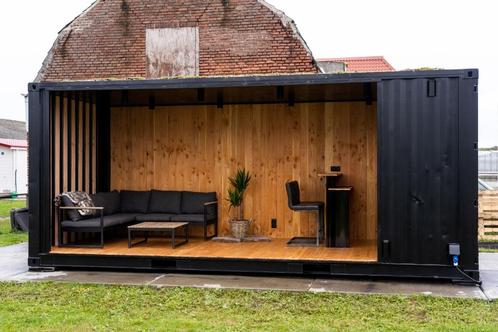 Unieke overkapping van zeecontainer met bar, elektra & sedum, Tuin en Terras, Overkappingen, Nieuw, Veranda, Ophalen