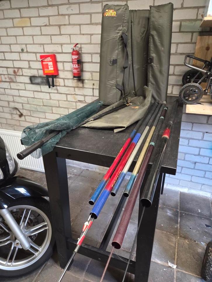 Diversen vis hengels met toebehoren, Watersport en Boten, Hengelsport | Karpervissen, Gebruikt, Ophalen