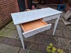 GRATIS witte tafel met 2x lades, Ophalen, Gebruikt, 100 tot 150 cm, 25 tot 50 cm