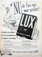 32 vintage advertenties reclames Lux wasmiddel 1935-57, Verzamelen, Merken en Reclamevoorwerpen, Ophalen