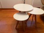 Set van 3 bijzettafeltjes, Huis en Inrichting, Tafels | Bijzettafels, 45 tot 60 cm, Minder dan 55 cm, Rond, Ophalen of Verzenden