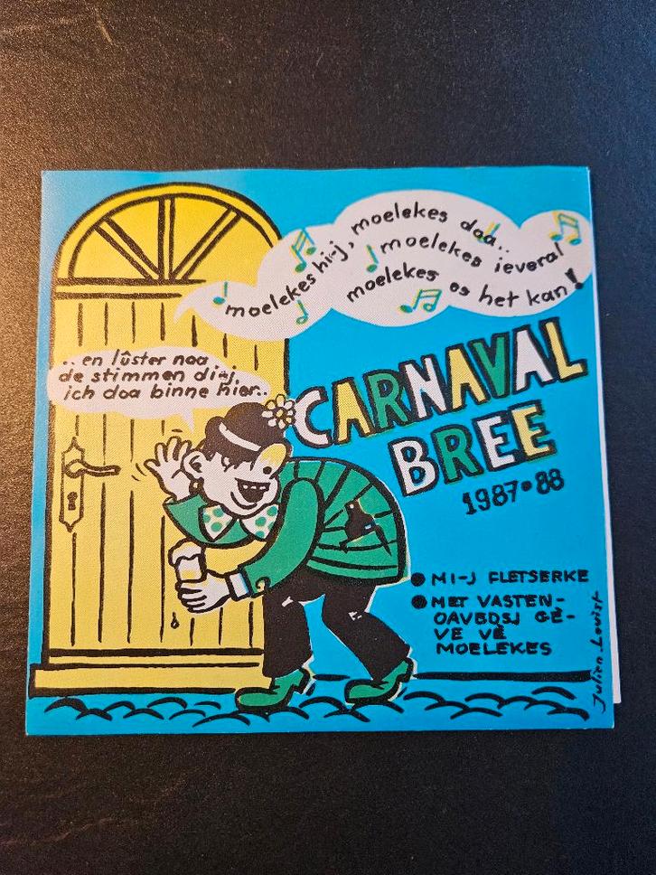 Carnaval Bree 1987-88, Cd's en Dvd's, Vinyl Singles, Gebruikt, Single, Nederlandstalig, 7 inch, Ophalen of Verzenden