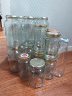 Glazen potten 25x, Huis en Inrichting, Ophalen, Gebruikt, Glas, Pot, Bus of Blik