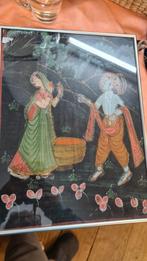 Vintage Lord Krishna en Radha Schilderij, Gebruikt, Ophalen of Verzenden