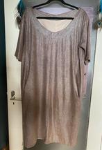 Jurk Zwaan Exclusief boutique maat 46 taupe metallic, Kleding | Dames, Jurk, Ophalen of Verzenden, Zwaan Exclusief, Zo goed als nieuw