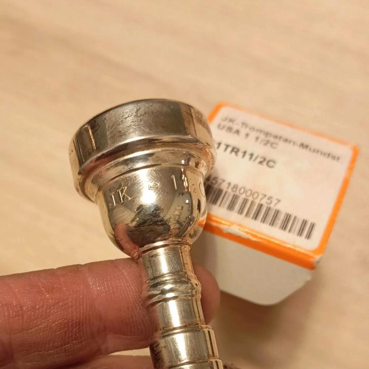 JK 1 1/5C Trompet Mondstuk, Muziek en Instrumenten, Instrumenten | Toebehoren, Zo goed als nieuw, Trompet, Ophalen of Verzenden