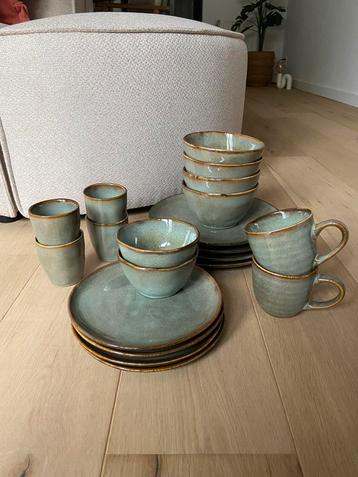 Tabo servies groen 20 delig keramiek nieuw van € 93,60 .> beschikbaar voor biedingen