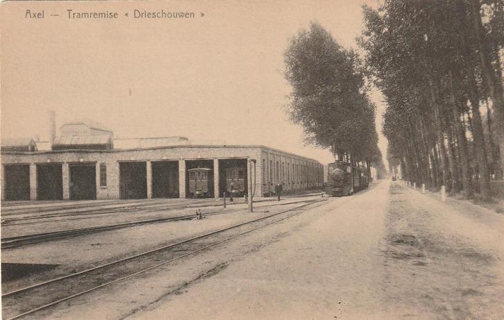 AXEL Tramremise met Trams Z.V.T.M, Verzamelen, Ansichtkaarten | Nederland, Ongelopen, Zeeland, 1920 tot 1940, Verzenden