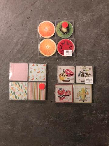 Glazen Onderzetters - Fruit, Motief, Groente - 1000 Pakjes beschikbaar voor biedingen
