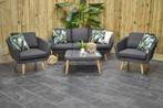 Milano Loungeset 3 Zitsbank 2 Lounge Tuinstoelen Lage Tafel, 5 zitplaatsen, Verzenden, Loungeset, Wicker