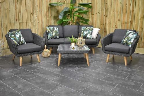 Milano Loungeset 3 Zitsbank 2 Lounge Tuinstoelen Lage Tafel, Tuin en Terras, Tuinsets en Loungesets, Zo goed als nieuw, Loungeset