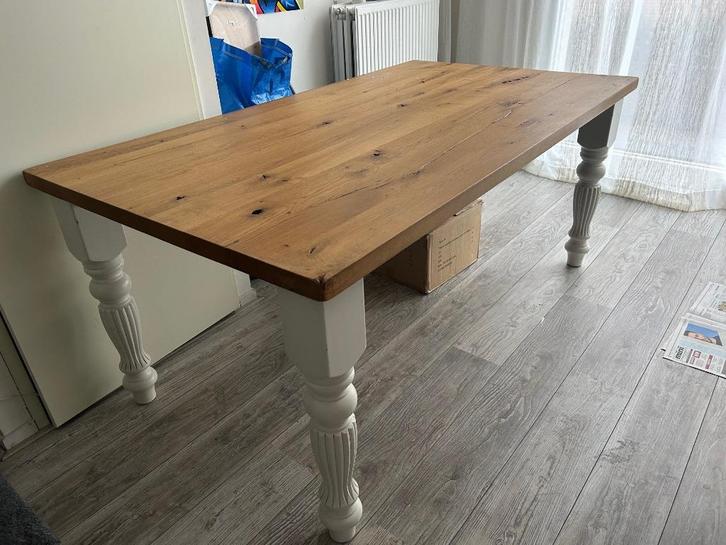 Massief Houten tafel 100 x 180 cm, Huis en Inrichting, Tafels | Eettafels, Gebruikt, 50 tot 100 cm, 150 tot 200 cm, Vijf personen of meer