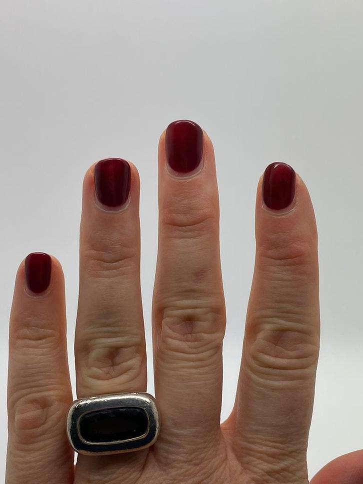 Z623 Prachtige zilveren ring rooktopaas maat 17, Sieraden, Tassen en Uiterlijk, Ringen, Dame, 17 tot 18, Zilver, Zilver, Met edelsteen