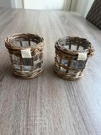 Riviera maison rattan theelichthouders, Huis en Inrichting, Ophalen, Zo goed als nieuw, Overige materialen, Minder dan 25 cm