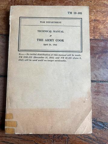 WO2 Amerikaans Veld Kok Receptenboek Veldkeuken Cook 1942 beschikbaar voor biedingen